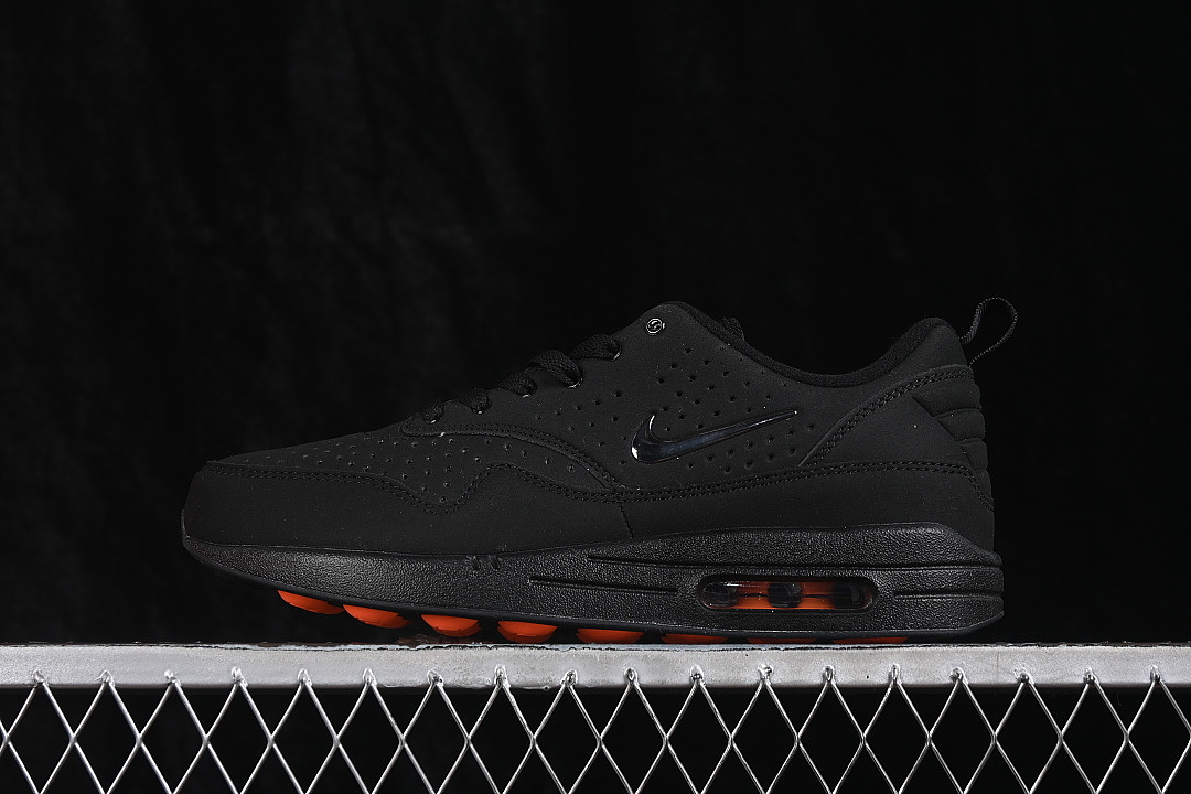 Nike AIR MAX 1 RETRO RUNNING SHOES BLACK/INKINESS · HQ4308-001, photo 1