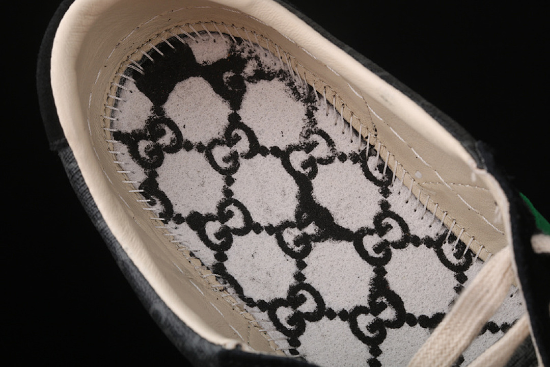 Gucci [GU*CCI ACE EMBROIDERED LOW-TOP SNEAKER BLACK/GREY]-[UNISEX:38-44] - Image 5