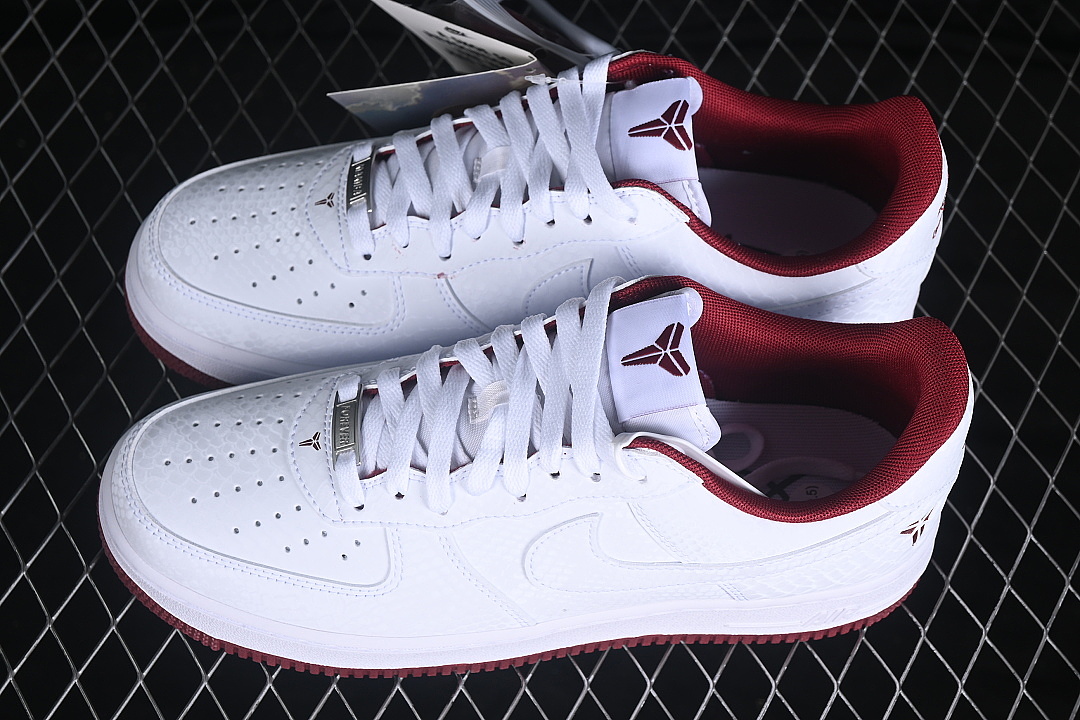 Nike [IB0018-101]-[AIR FORCE 1 07 LOW CASUAL SNEAKERS WINE RED/WHITE]-[WOMAN:36-39]-[MAN:40-45] - Image 10
