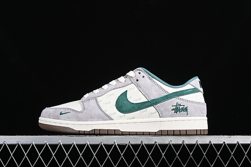 Nike SB DUNK LOW WHITE/GREY/GREEN · CF3688-007, photo 1