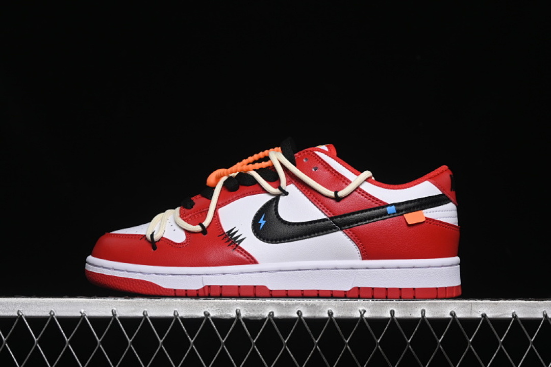 Nike SB DUNK LOW WHITE/BLACK/RED · DD1391-602, photo 1