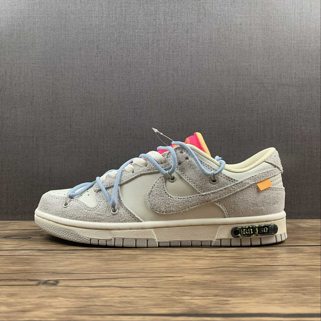 Off-White [DJ0950-113]-[OW X SB DUNK LOW LOT 38 OF 50 SAIL/NEUTRAL GREY/PSYCHIC BLUE]-[UNISEX:36-47.5], photo 1