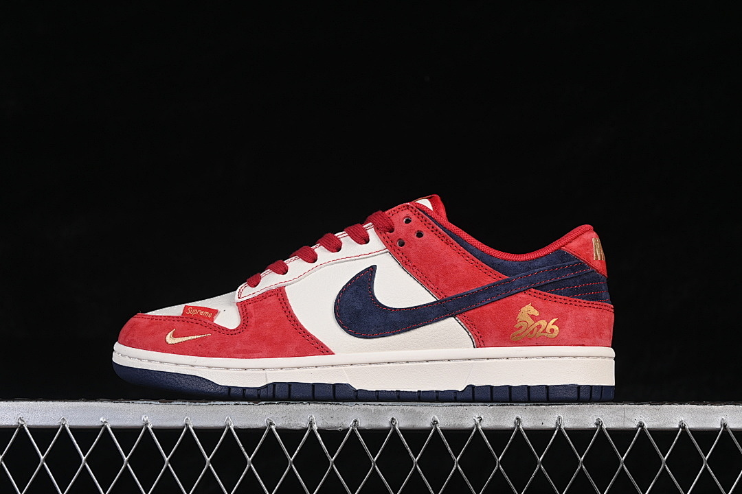 Unbranded [HG0026-008]-[SB DUNK LOW LOW-TOP CASUAL SNEAKERS WHITE/RED/BLACK]-[WOMAN:36-39]-[MAN:40-45], photo 1