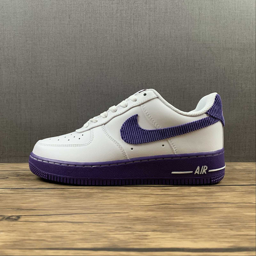 Nike [DB0264-100]-[AIR FORCE 1 LOW 07 LV8 EMB WHITE/WHITE/COURT PURPLE/COURT PURPLE]-[UNISEX:36-45], photo 1