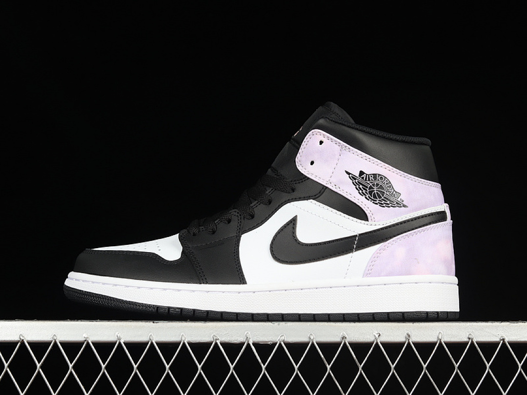 Jordan [DM1200-001]-[AIR JORDAN 1 MID TIE DYE BLACK/WHITE-AMETHYST WAVE-BLEACHED CORAL], photo 1
