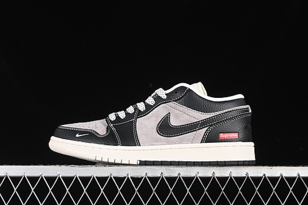 Jordan [SJ9950-032]-[AIR JORDAN 1 LOW SUPREME GREY/BLACK]-[WOMAN:36-39]-[MAN:40-45], photo 1