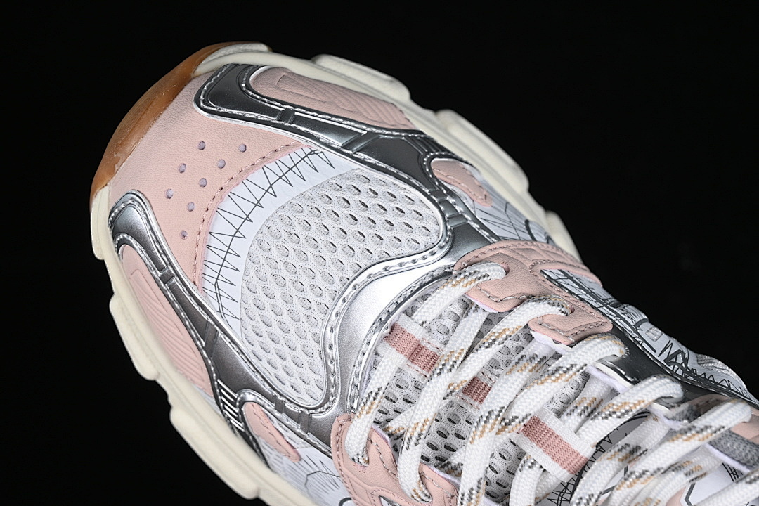 On Running [ROUND TOED LACE UP CASUAL SPORTS RUNNING SHOES WHITE/PINK/SILVER]-[WOMAN:36-39]-[MAN:40-45] - Image 6