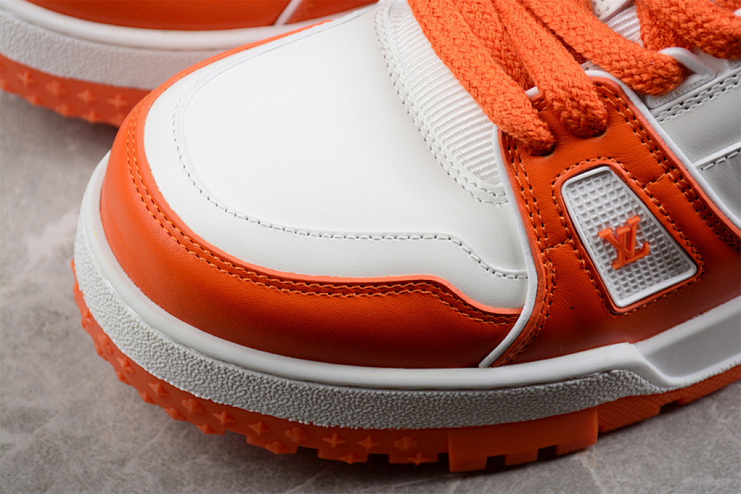 Louis Vuitton [L*V TRAINER SNEAKERS WHITE/WHITE/ORANGE]-[WOMAN:35-40]-[MAN:39-45] - Image 10