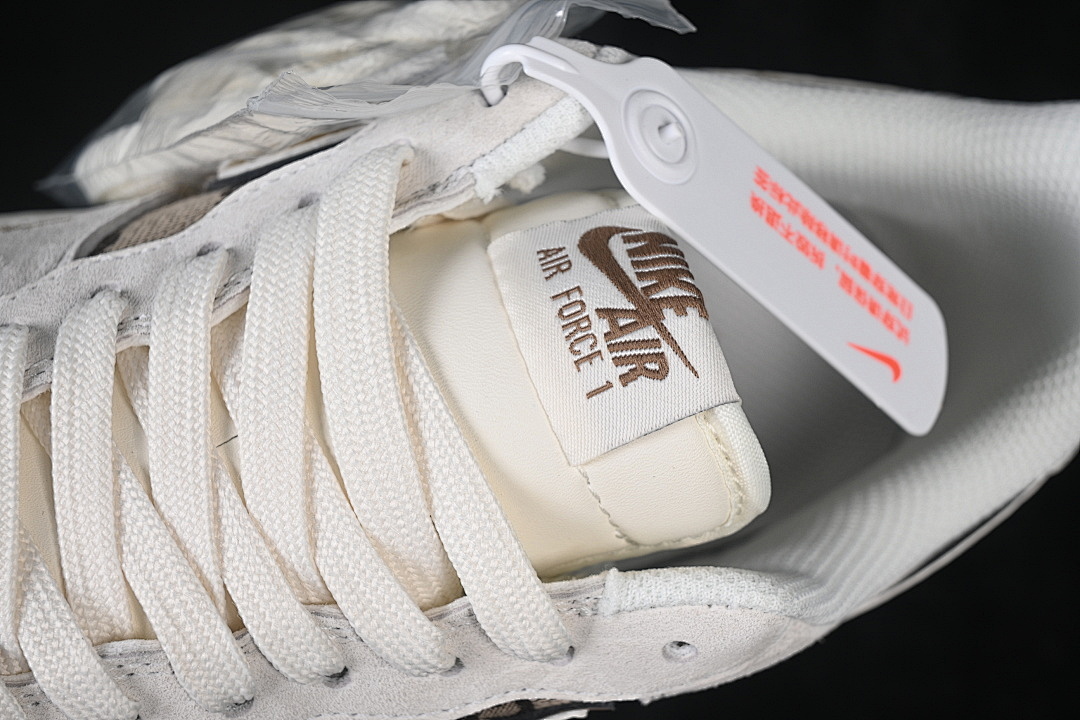 Nike [MM3399-807]-[AIR FORCE 1 07 LOW CASUAL SNEAKERS WHITE/BROWN/WHITE]-[WOMAN:36-39]-[MAN:40-45] - Image 9