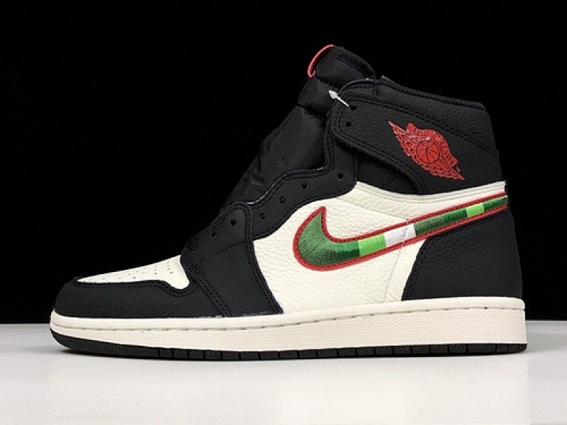 Jordan AIR Jordan 1 RETRO HIGH SPORTS ILLUSTRATED BLACK/VARSITY RED/SAIL · 555088-015, photo 1