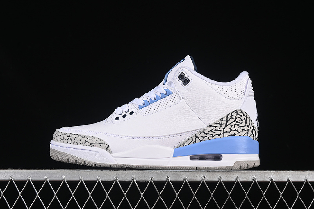 Jordan [CT8532-104]-[AIR JORDAN 3 UNC WHITE/VALOR BLUE/TECH GREY]-[WOMAN:36-39]-[MAN:40-47.5], photo 1