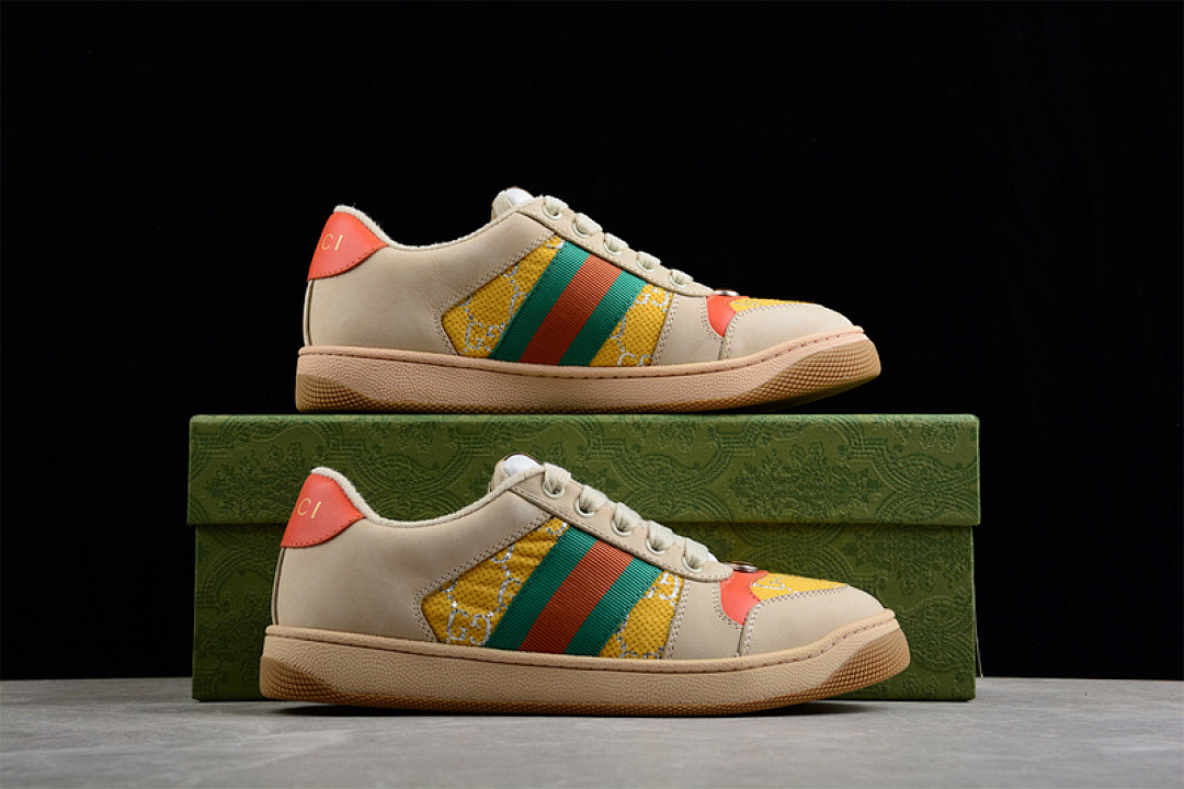 Gucci [GU*CCI DISTRESSED SCREENER SNEAKER BEIGE/GREEN/YELLOW-RED]-[WOMAN:35-39]-[MAN:40-45] - Image 17