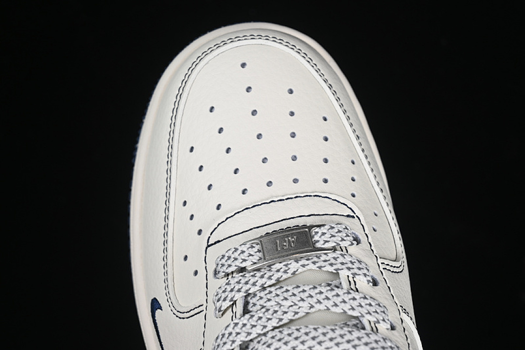 Nike [XS1958-522]-[AIR FORCE 1 07 LOW UN WHITE/GREY/BLUE]-[WOMAN:36-39]-[MAN:40-45] - Image 10