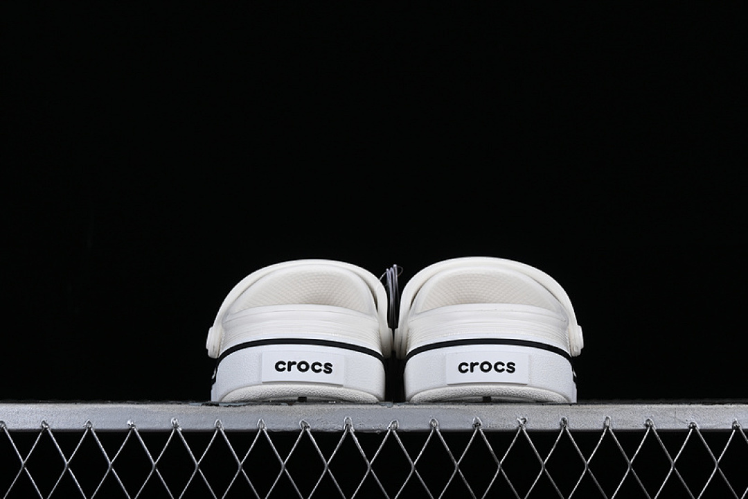 Crocs [CTOCS FLAT HOLE SANDALS BLACK/WHITE/WHITE]-[WOMAN:34-39]-[MAN:40-46] - Image 7
