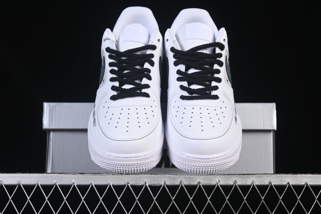 Nike [ZH0316-127]-[AIR FORCE 1 07 LOW CASUAL SNEAKERS WHITE/NAVY BLUE]-[WOMAN:36-39]-[MAN:40-45] - Image 12