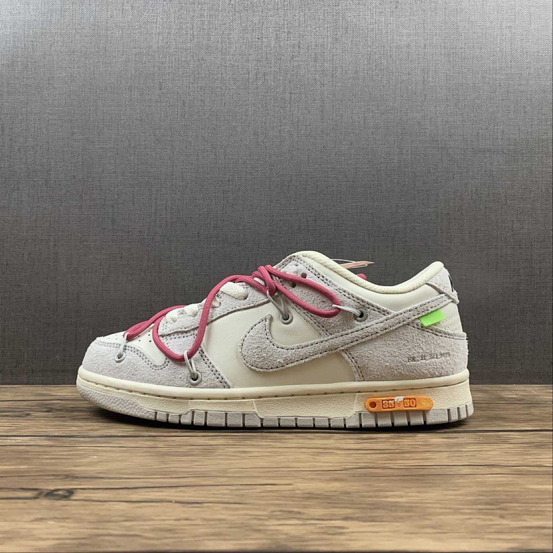 Off-White [DJ0950-114]-[OW X SB DUNK LOW LOT 35 OF 50 SAIL/NEUTRAL GREY/RED]-[WOMAN:36-39]-[MAN:40-47.5], photo 1