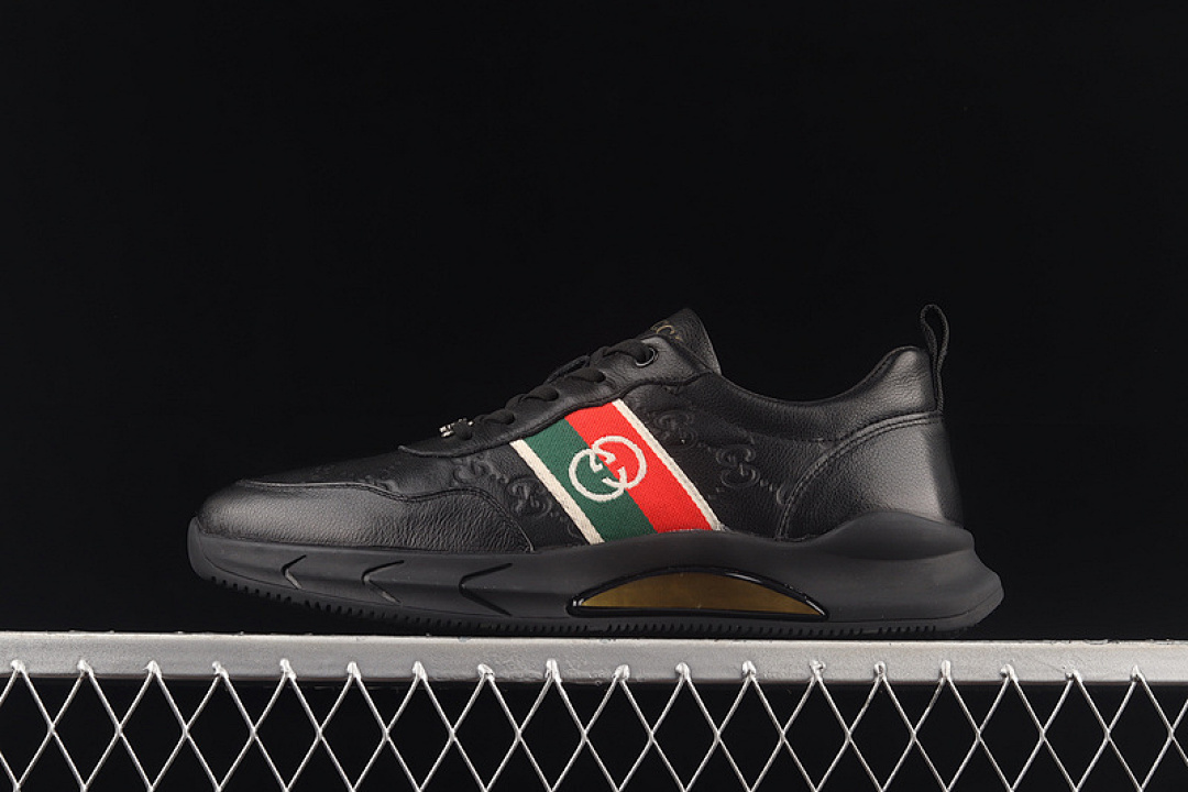 Gucci Gucci [ SCREENER GG LOW-TOP SNEAKER BLACK/GREEN/RED-GOLD]-[MAN:38-44], photo 1