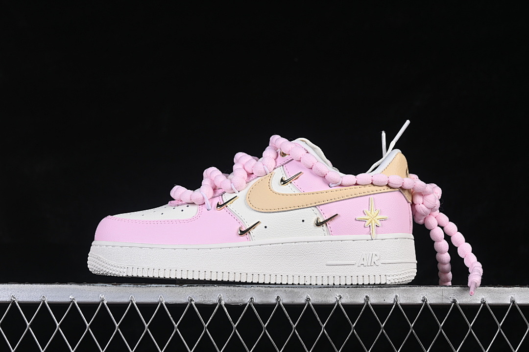 Nike [AB2574-600]-[AIR FORCE 1 07 LOW-TOP CASUAL SNEAKERS PINK/WHITE]-[WOMAN:35.5-39]-[MAN:40-42] - Image 2