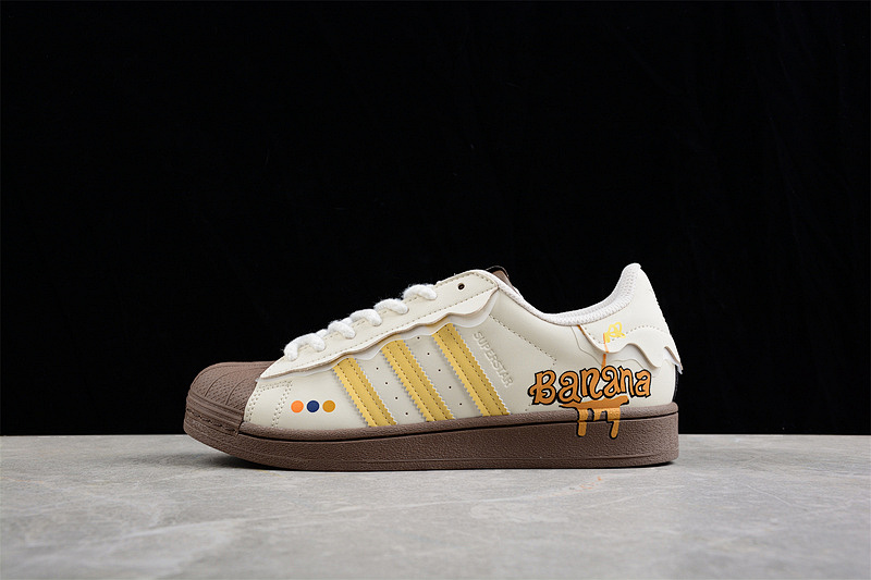 Adidas SUPERSTAR SHOES CREAMY WHITE/BROWN/BLACK · GW4441, photo 1