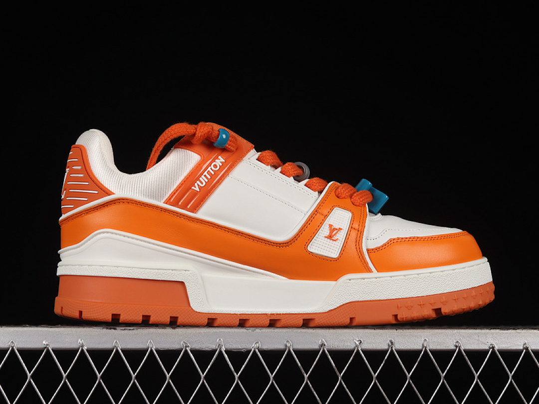 Louis Vuitton [L*V TRAINER SNEAKERS WHITE/ORANGE/WHITE]-[WOMAN:36-39]-[MAN:40-45] - Image 15