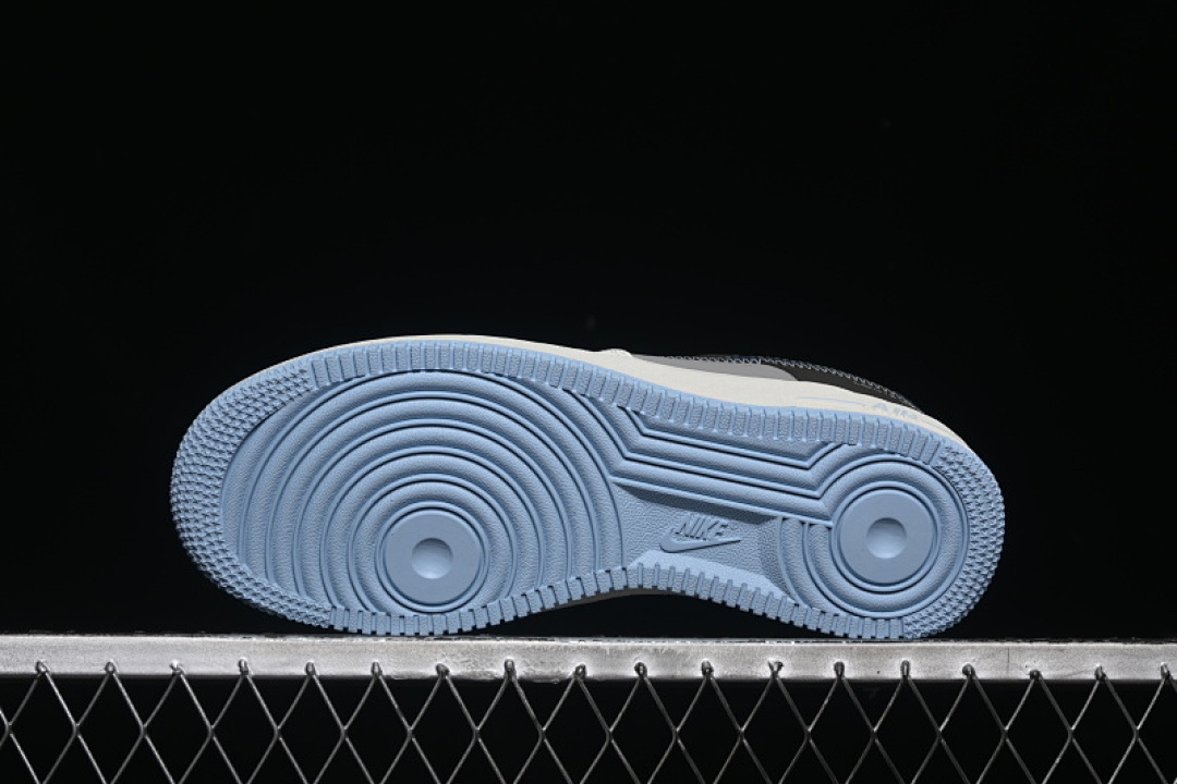 Nike [SC0601-560]-[AIR FORCE 1 07 LOW LV WHITE/BLACK/GREY/BLUE]-[WOMAN:36-39]-[MAN:40-45] - Image 15