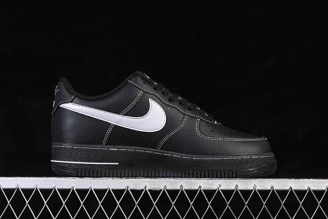 Nike [ZH0316-154]-[AIR FORCE 1 07 LOW BLACK/SILVER/BLACK]-[WOMAN:36-39]-[MAN:40-45] - Image 16