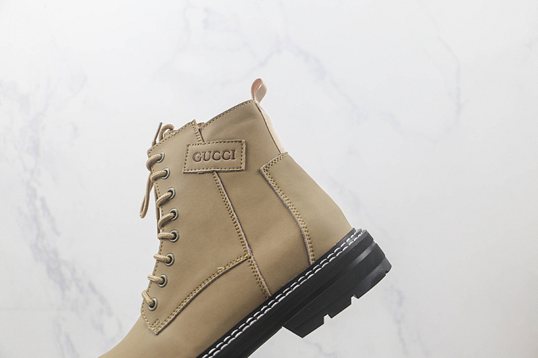 Gucci [GU*CCI HIGH CASUAL MARTENS BOOTS LIGHT KHAKI/LIGHT KHAKI/BLACK]-[WOMAN:35-39]-[MAN:40-44] - Image 7
