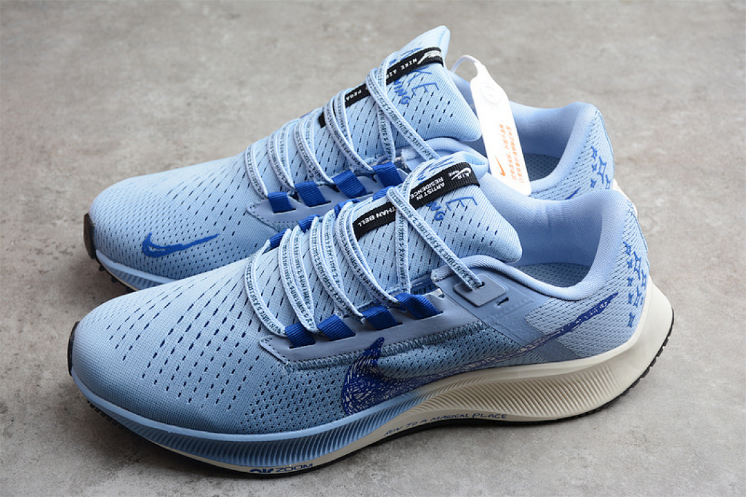 Nike [DM1610-400]-[AIR ZOOM PEGASUS 38 NATHAN BELL GREY/NAVY/SAIL]-[MAN:39-45] - Image 9