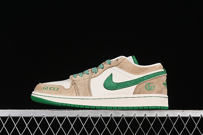 Jordan AIR Jordan 1 LOW WHITE/GREEN/BROWN · WG8850-014, photo 1