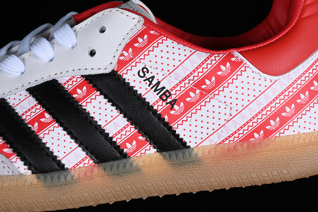 Adidas [GZ4711]-[ADIDAS SAMBA VEGAN CHRISTMAS CLOUD WHITE/SHADOW NAVY/VIVID RED]-[WOMAN:36-39]-[MAN:40 - Image 7