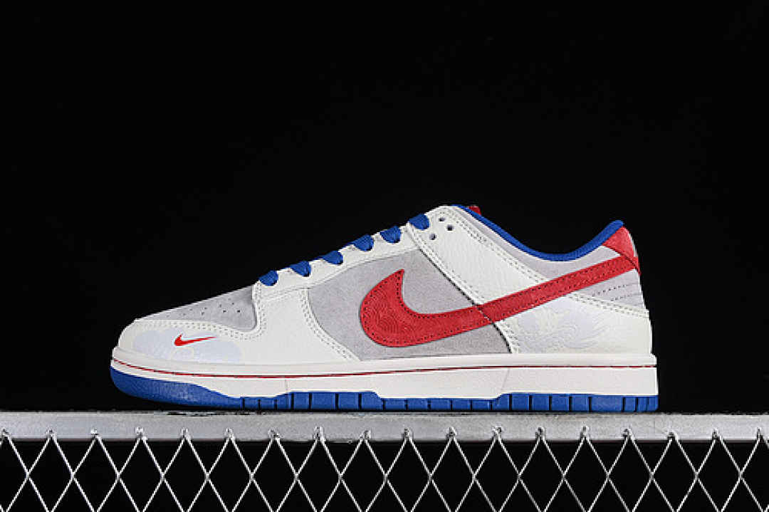 Unbranded [CR8033-504]-[DUNK LOW SB WHITE/GREY/RED/BLUE]-[WOMAN:36-39]-[MAN:40-45], photo 1