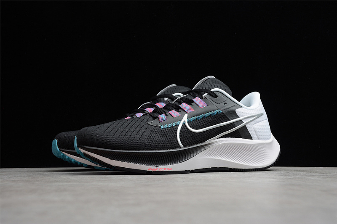 Nike [CW7356-003]-[AIR ZOOM PEGASUS 38 BLACK/WHITE/CHLORINE BLUE/METALLIC SILVER]-[UNISEX:36-45] - Image 14