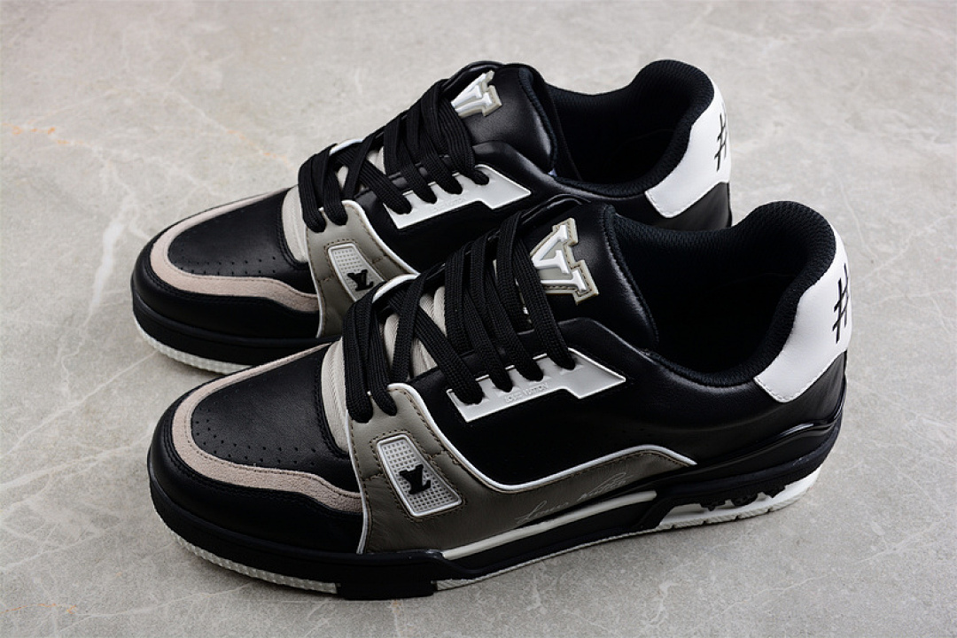 Louis Vuitton [L*V 2022 TRAINER SNEAKERS BLACK/GREY/WHITE]-[MAN:38-45] - Image 10