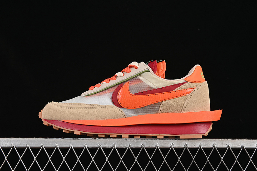 Sacai [DH1347-100]-[CLOT X SACAI LDWAFFLE NET ORANGE BLAZE BROWN/ORANGE/GREY]-[UNISEX:36-45], photo 1
