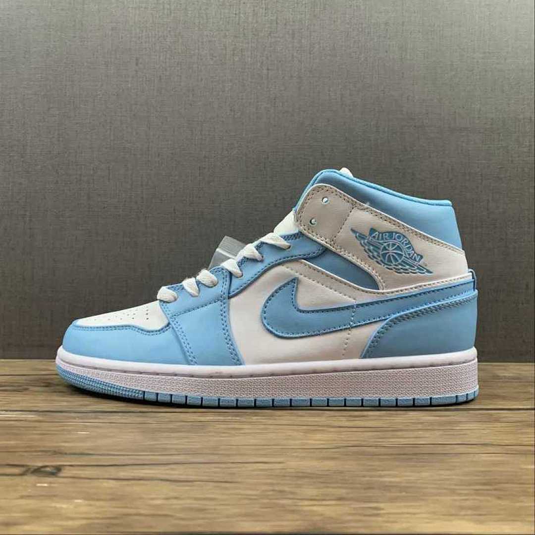 Jordan [BQ6472-141]-[AIR JORDAN 1 MID BLUE/WHITE/BLUE]-[WOMAN:36-39]-[MAN:40-46], photo 1