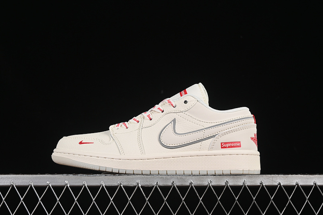 Jordan [XX3168-186]-[AIR JORDAN 1 LOW SUPREME OFF WHITE/RED]-[WOMAN:36-39]-[MAN:40-45], photo 1