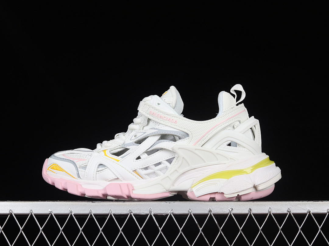 Unbranded [W3AE27745]-[BA*LEN*CIAGA TRACK 4.0 SNEAKERS WHITE/YELLOW/PINK]-[WOMAN:35-39]-[MAN:40-46], photo 1