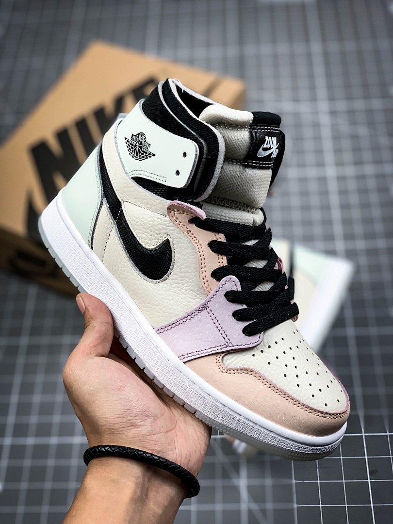 Jordan [CT0979-101]-[AIR JORDAN 1 HIGH ZOOM COMFORT EASTER WHITE/GREY HEATHER-OLIVE AURA-KHAKI], photo 1