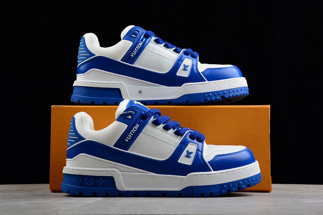 Louis Vuitton [L*V TRAINER SNEAKERS DARK BLUE/WHITE/DARK BLUE]-[WOMAN:35-40]-[MAN:39-45] - Image 17