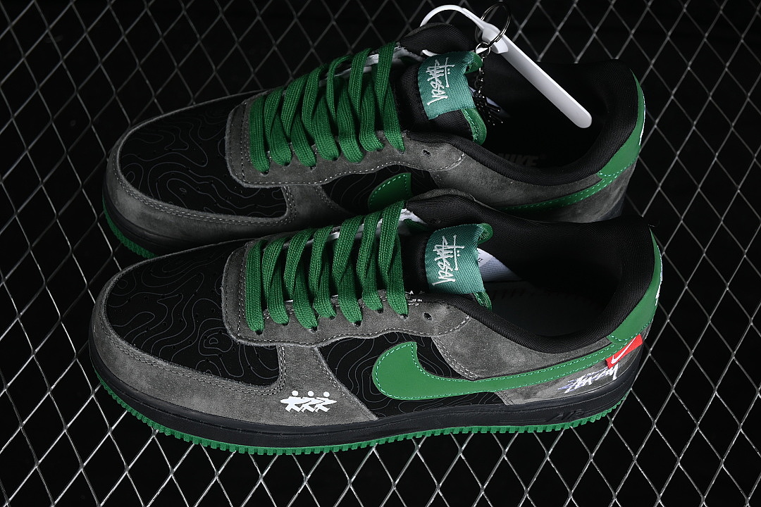 Nike [RJ1988-001]-[AIR FORCE 1 07 LOW CASUAL SNEAKERS GREEN/GREY/BLACK]-[WOMAN:36-39]-[MAN:40-45] - Image 10