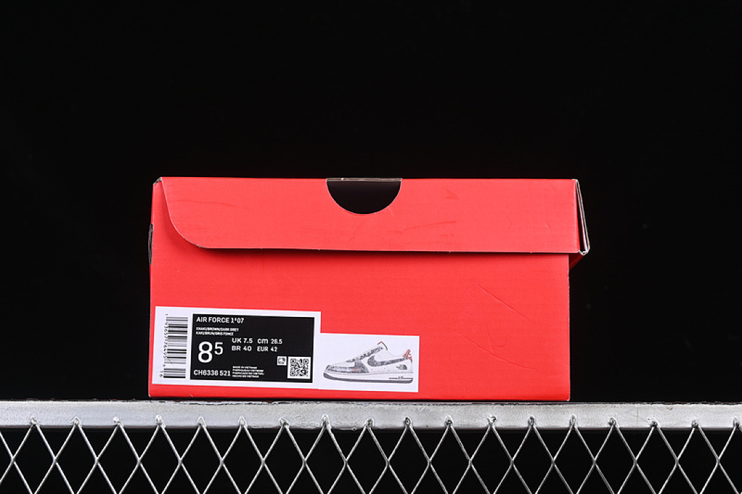 Nike [CH6336-521]-[AIR FORCE 1 07 LOW WHITE/GREY/RED/BLACK]-[WOMAN:36-39]-[MAN:40-45] - Image 11