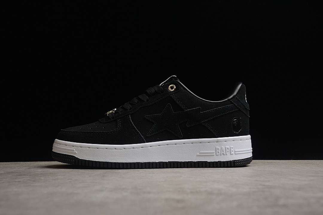 Bape Bape [OVO X STA LOW SNEAKERS BLACK/BLACK/WHITE]-[WOMAN:36-39]-[MAN:40-46], photo 1
