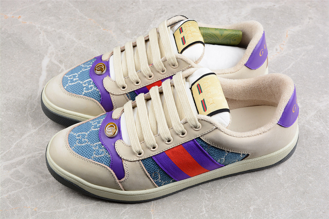 Gucci [GU*CCI DISTRESSED SCREENER SNEAKER BEIGE/PURPLE/RED]-[WOMAN:35-39]-[MAN:40-45] - Image 11