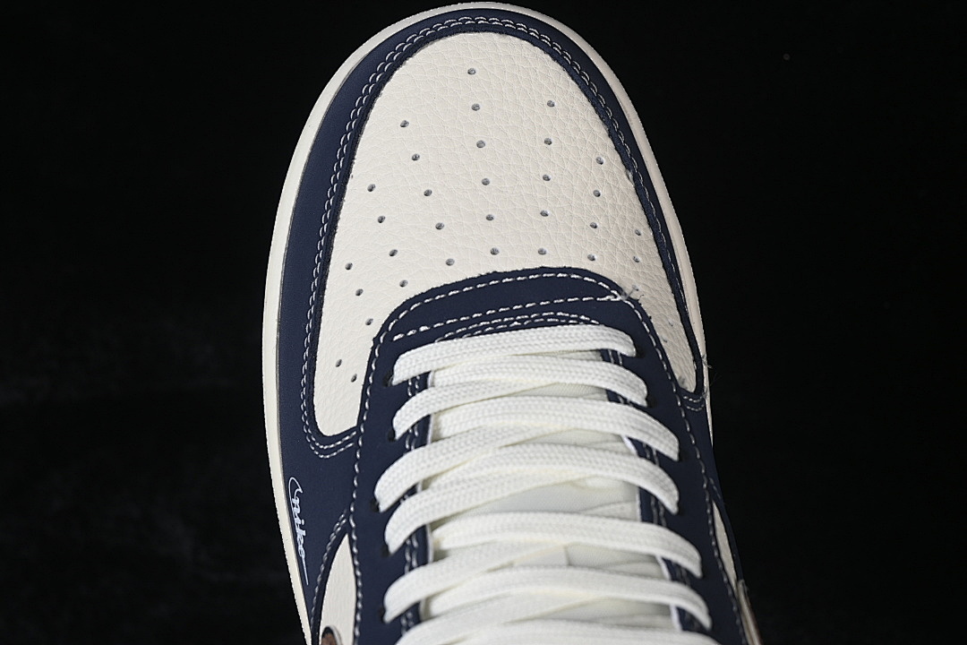 Nike [DF0188-105]-[AIR FORCE 1 07 LOW WHITE/NAVY BLUE/BROWN]-[WOMAN:36-39]-[MAN:40-45] - Image 10