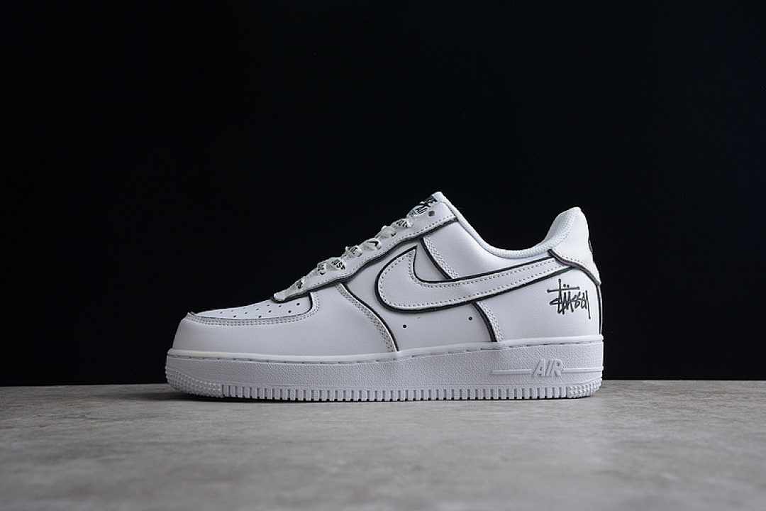 Nike Nike STUSSY X AIR FORCE 1 LOW WHITE/BLACK/WHITE · BQ6425-109, photo 1