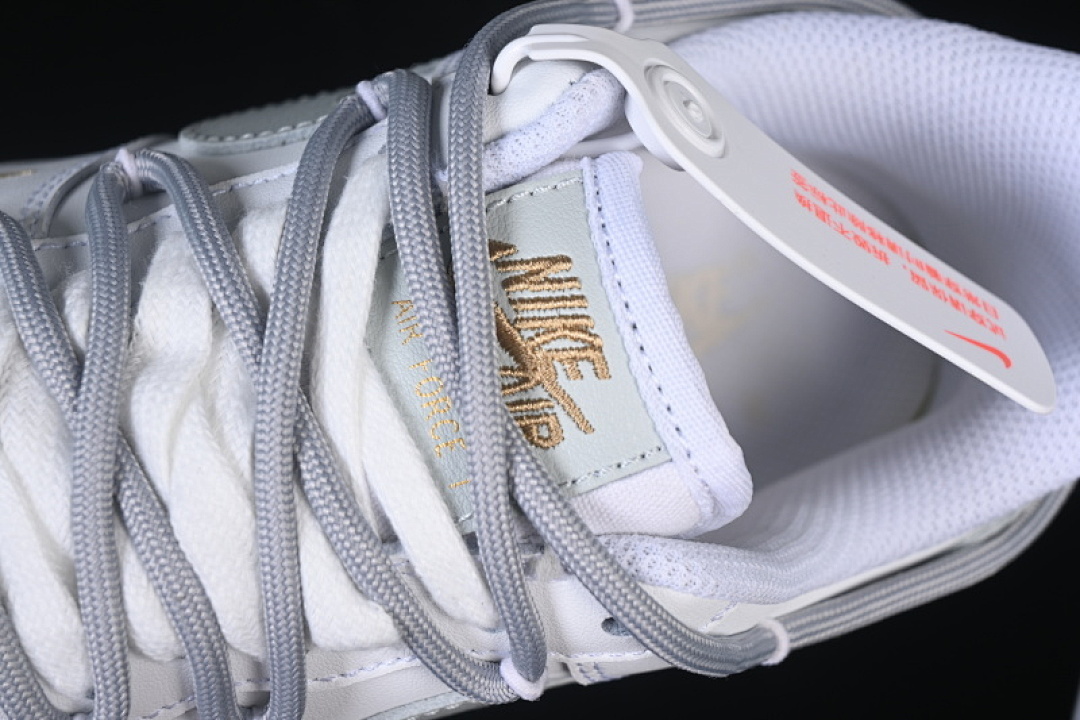 Nike [CZ0170-106]-[AIR FORCE 1 07 LOW CASUAL SNEAKERS LIGHT GRAY/WHITE]-[WOMAN:36-39]-[MAN:40-45] - Image 8
