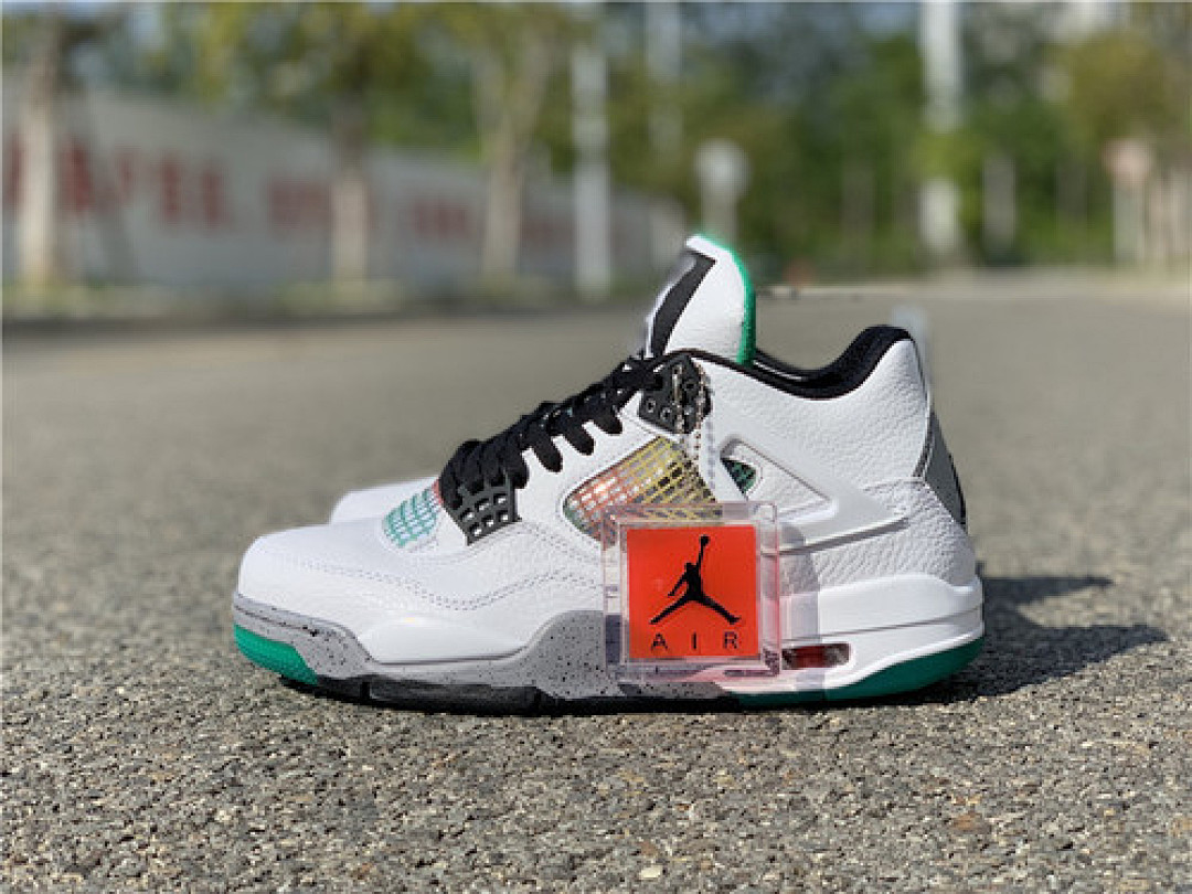 Jordan [AQ9129-100]-[AIR JORDAN 4 RETRO RASTA WHITE/BLACK-UNIV RED-LUCID GREEN]-[MAN:40-47.5], photo 1