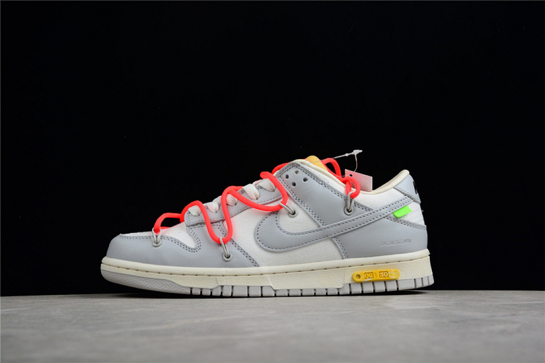 Off-White Nike OW X SB DUNK LOW LOT 06 OF 50 SAIL/NEUTRAL GREY/RED · DM1602-110, photo 1