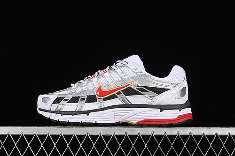 Nike Nike P-6000 PRM METALLIC SILVER/WHITE-UNIVERSITY RED · BV1021-101, photo 1