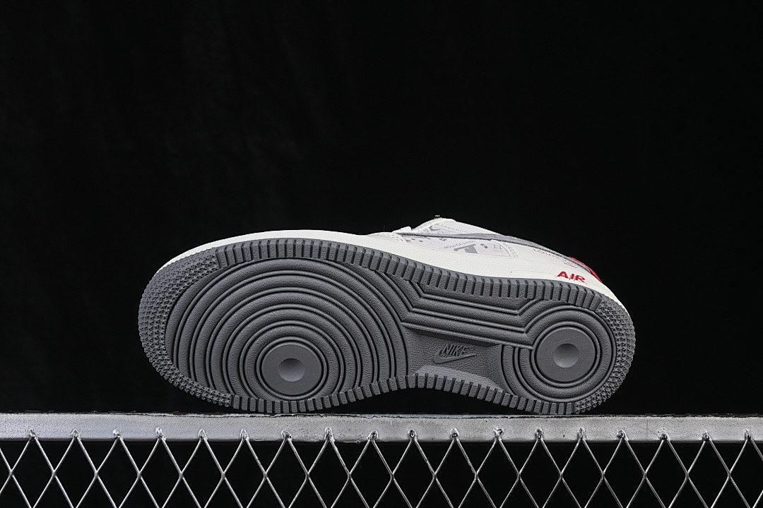 Nike [HS6188-134]-[AIR FORCE 1 07 LOW CASUAL SNEAKERS BEIGE/GREY/RED]-[WOMAN:36-39.5]-[MAN:40-45] - Image 15